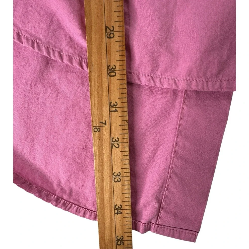 Free People Oversized Button Down Pink Open‎ Tie Back Shirt Size Small